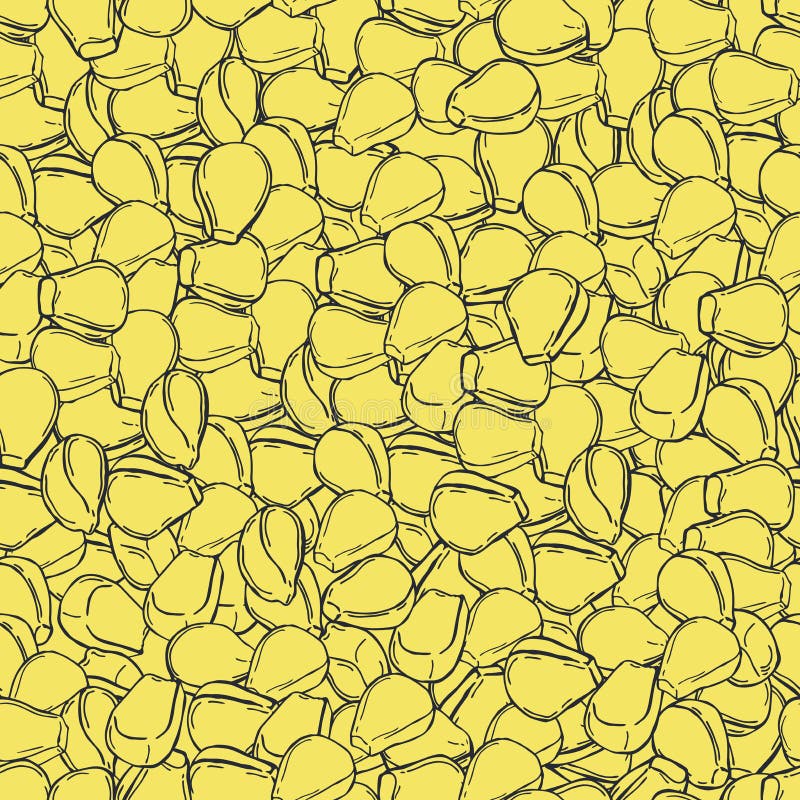 Corn seeds. Vector seamless pattern stock illustration Corn seeds. Vector seamless pattern stock illustration
