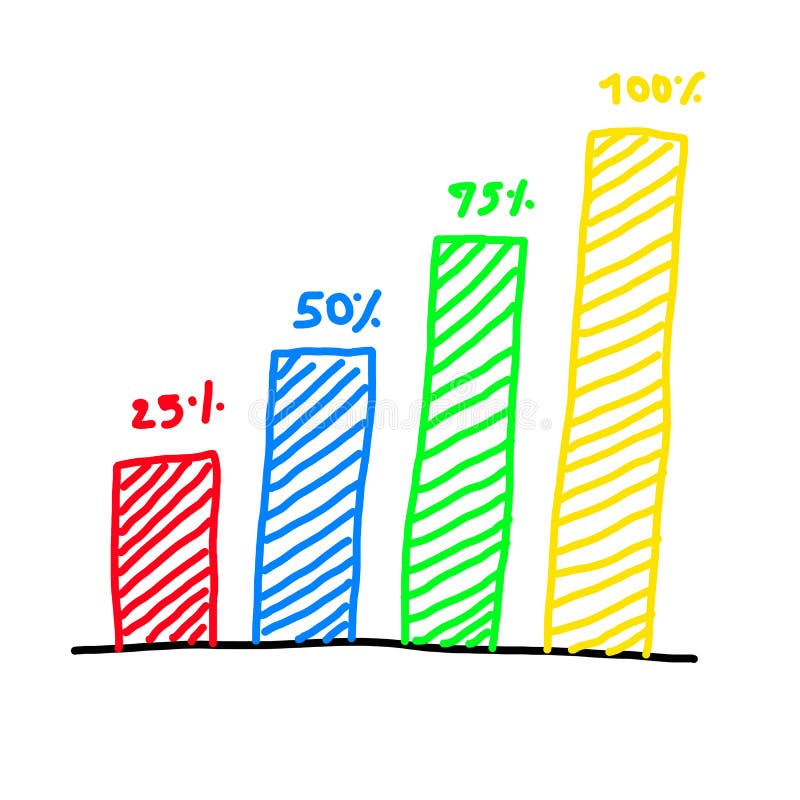 График рисунки с вопросами Hand Drawn a Graphics Graph To Top Point Growing Data To Concept Stock Illustrat