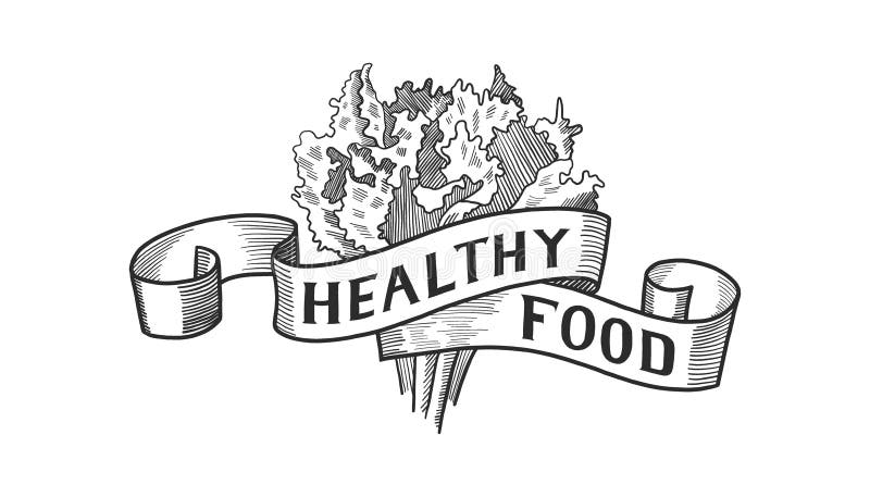 Hand drawn Healthy Food Logo lettering, badge, icon. Vegan or vegetarian poster. card, invitation. Vector illustration stock illustration Hand drawn Healthy Food Logo lettering, badge, icon. Vegan or vegetarian poster. card, invitation. Vector illustration stock illustration