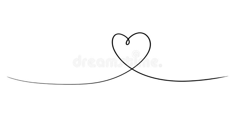 Hand Drawn Heart with Thin Line, Divider Shape, Tangled Grungy Round ...