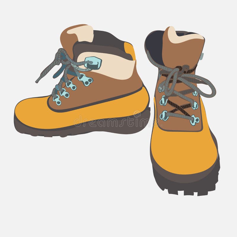 Hand Drawn Hiking Boots Vector Sketch Stock Vector Illustration of outdoor, lace 61216580