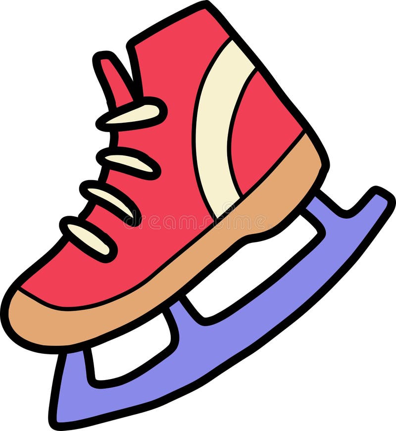 Hand Drawn Ice Skates Illustration Stock Vector Illustration of