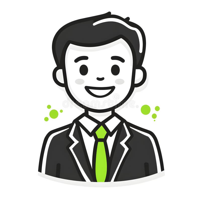 Hand-Drawn Illustration of Businessman Bright Idea Concept vector illustration