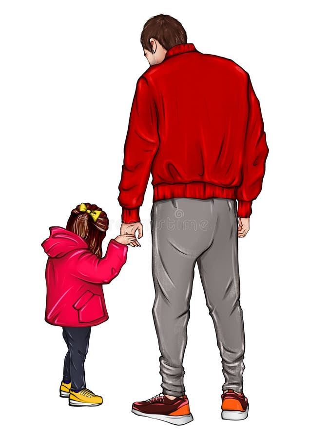 Dad and Daughter Drawing by Lou Knapp - Pixels-saigonsouth.com.vn