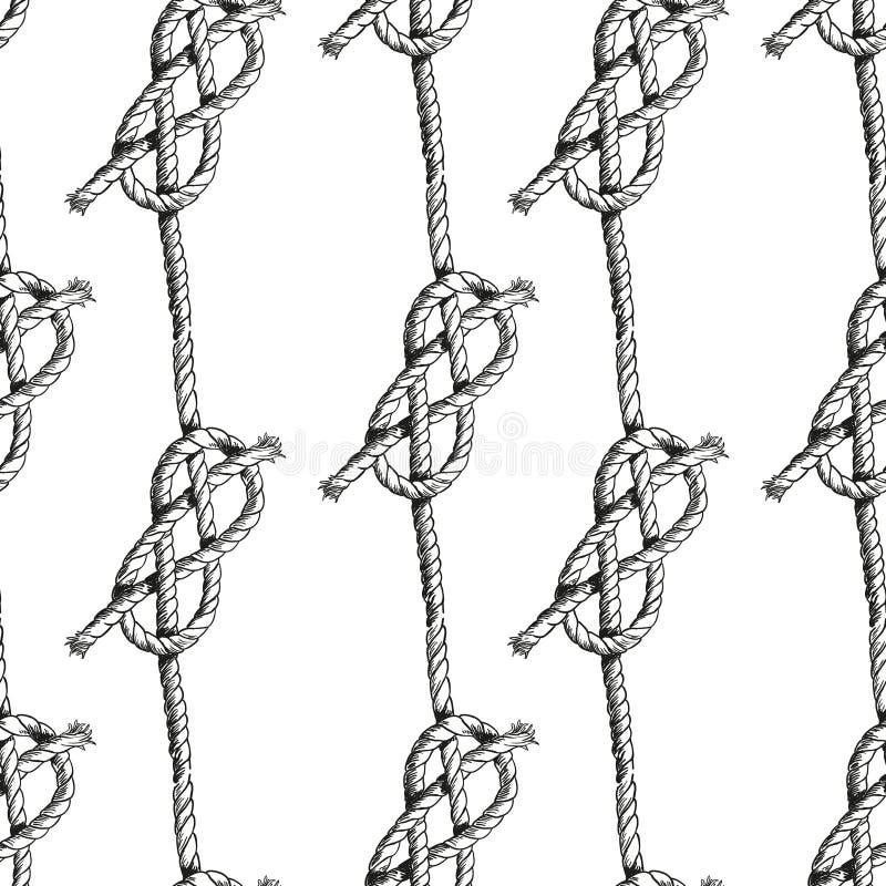 Hand Drawn Illustration Knots. Pattern. Vector Stock Vector