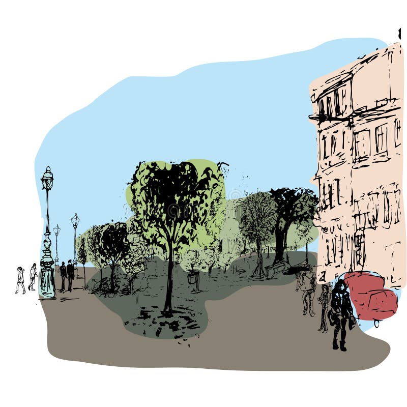 Hand drawn illustration. Surfer. Sketch. royalty free illustration