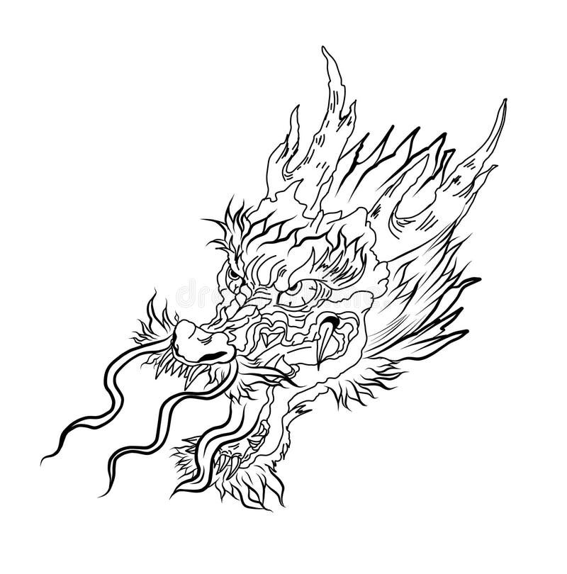 Japanese Dragon Head Art