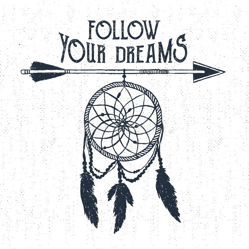 Box Frame Dream Cather Style With Feathers 'Follow Your Dreams' 