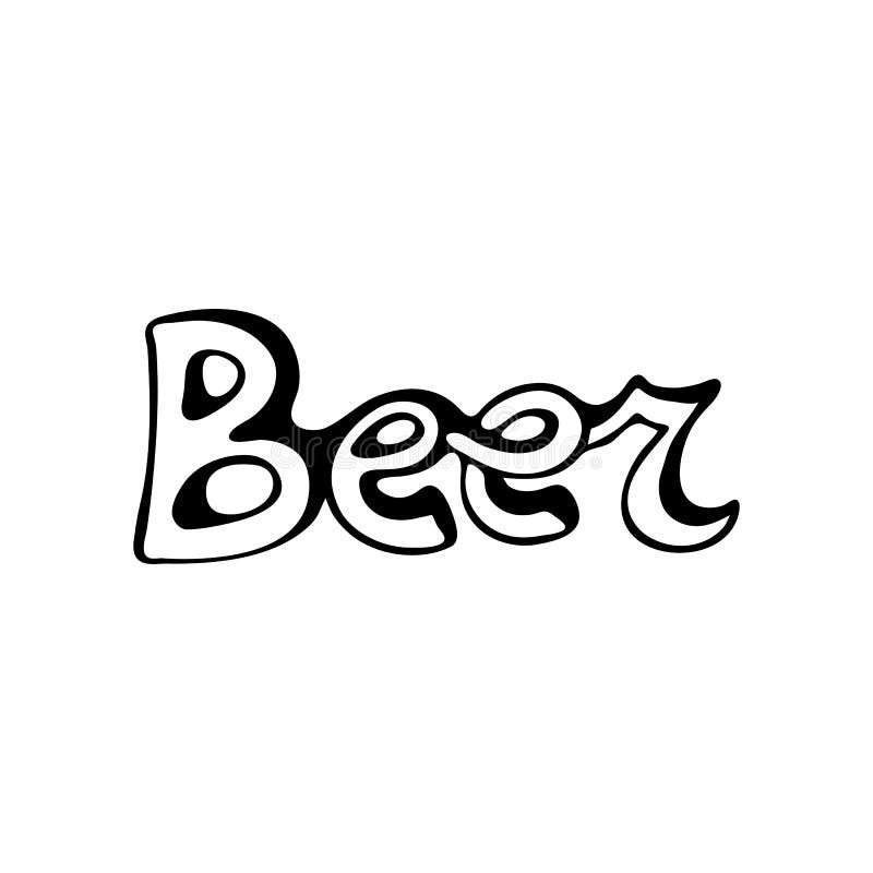 Beer Lettering Design Template, Grunge Brush. Design Oktoberfest, Menu