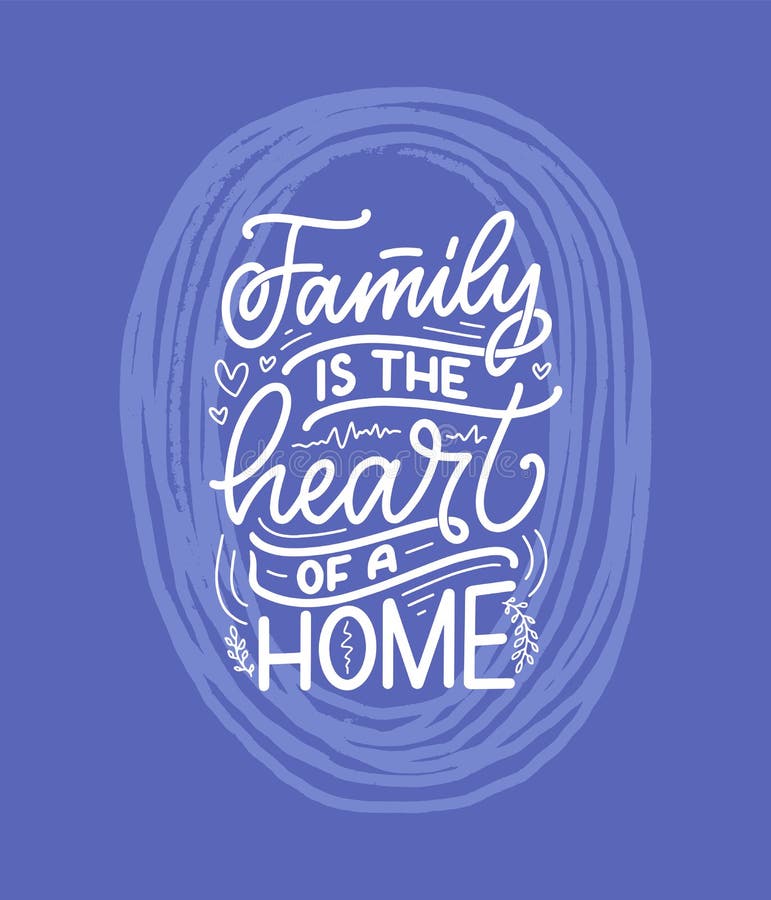 Family Slogan With People Separate Family Stock Vector - Illustration ...