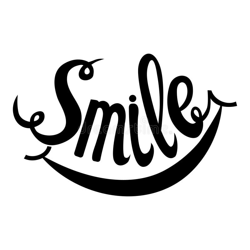 Hand Drawn Lettering Word Smile vector illustration Hand Drawn Lettering Word Smile vector illustration