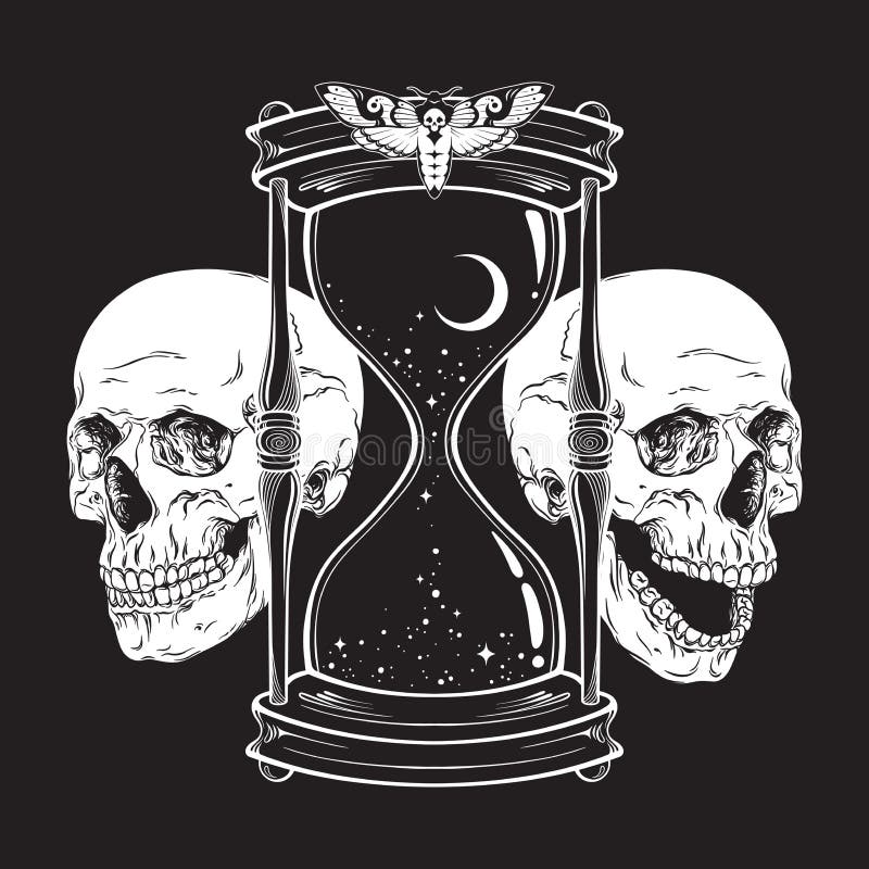 Hourglass Tattoo Design Stock Illustrations – 273 Hourglass Tattoo ...