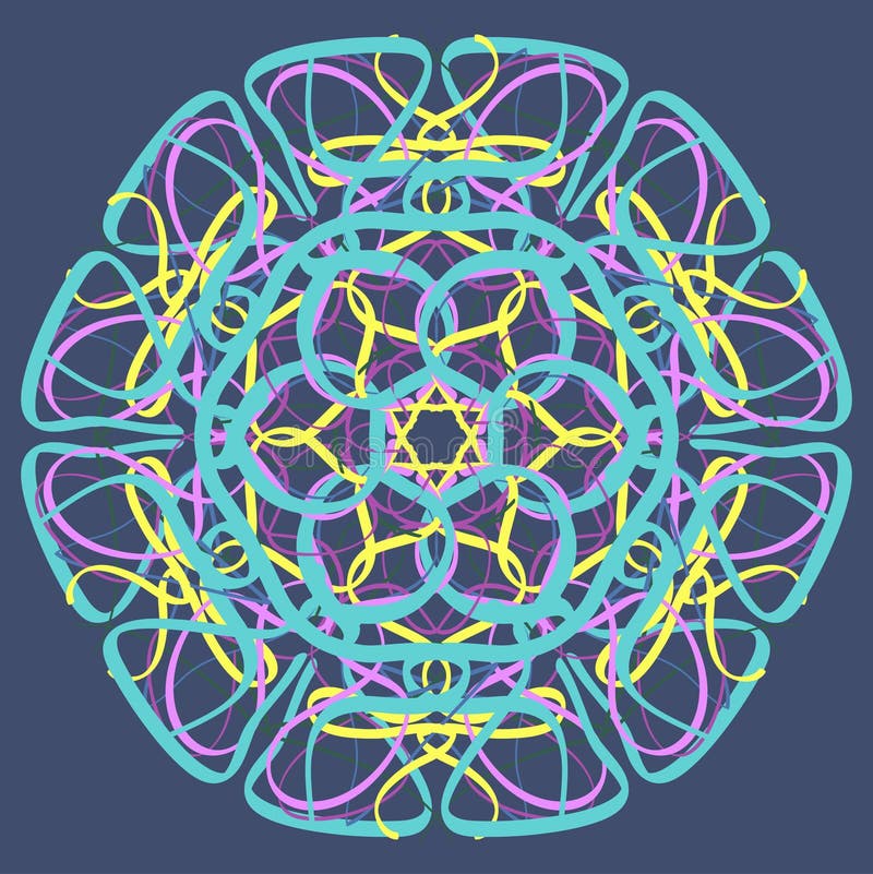 Download Hand Drawn Mandala Abstract Circle Ornament Vector ...