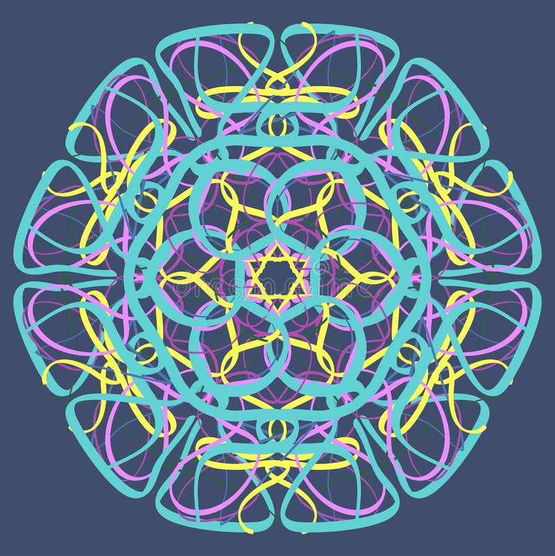 Download Hand Drawn Mandala Abstract Circle Ornament Vector ...