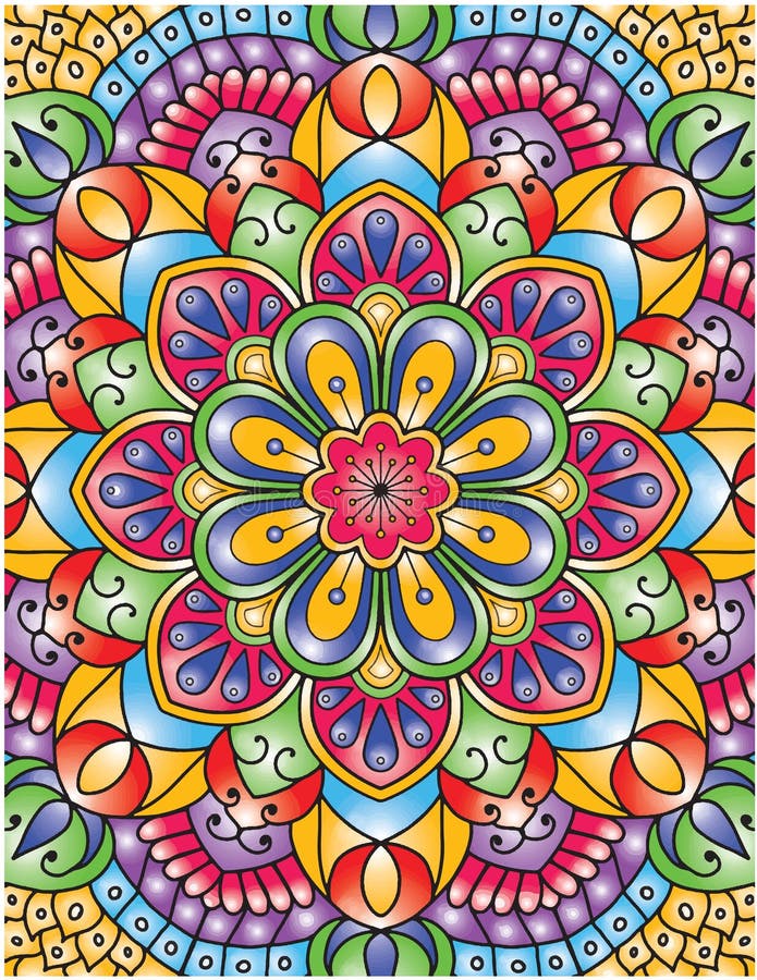 Hand Drawn Mandala Coloring Pages For Adult Coloring Book Floral Hand Drawn Mandala Coloring 