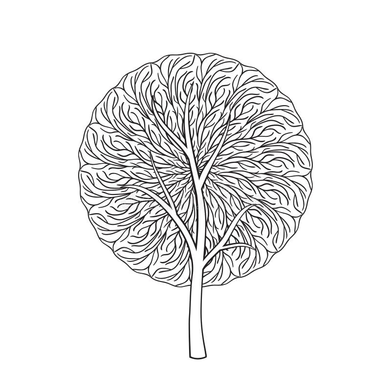 Download Hand drawn mandala tree stock vector. Illustration of ...