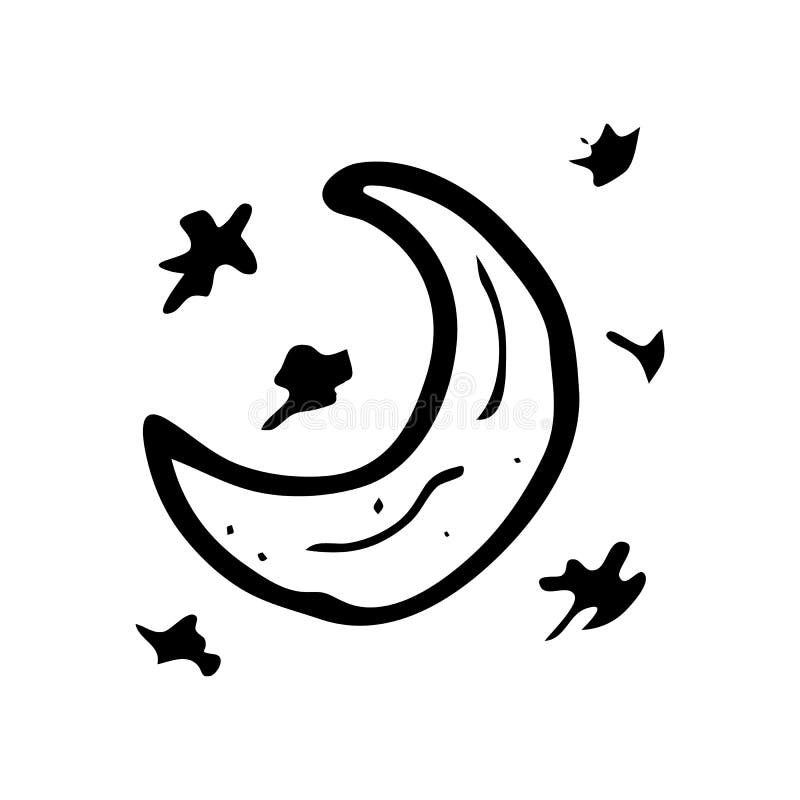 Cute Full Moon Isolated Icon Stock Vector (Royalty Free