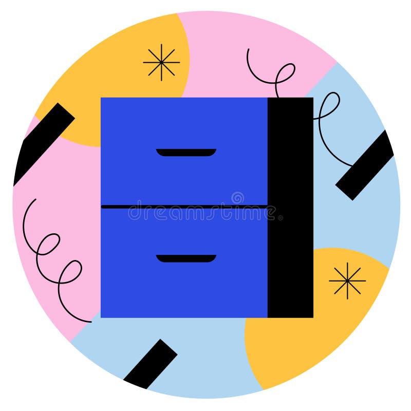 Hand Drawn Naive Mobile App Sticker Set Vector Illustration. Stock