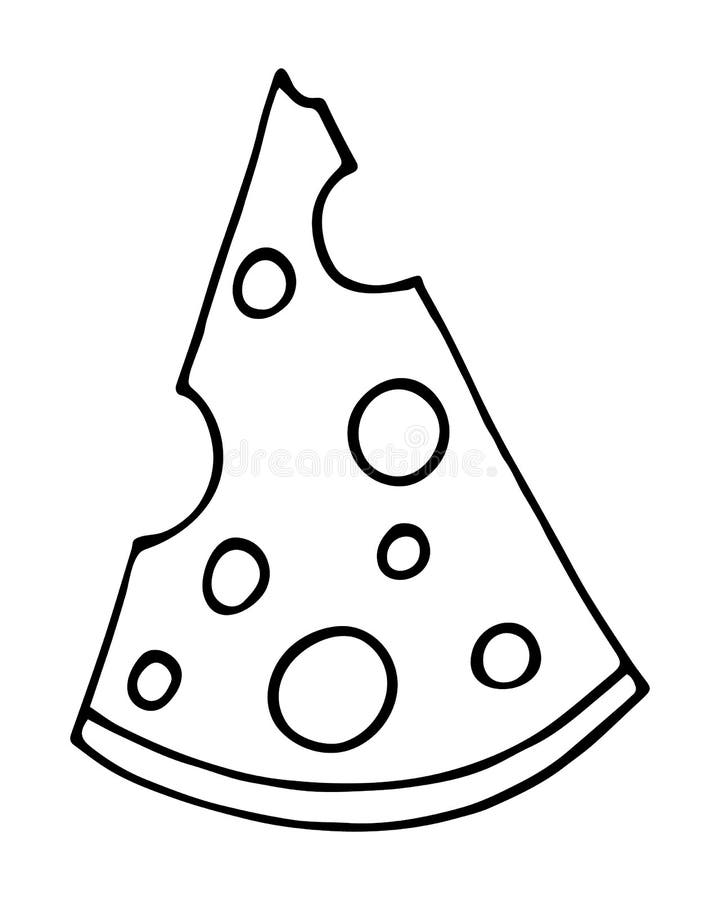 Hand Drawn of Part of Cheese Cartoon Doodle, Isolated on White Stock  Illustration - Illustration of pencil, clip: 159458389