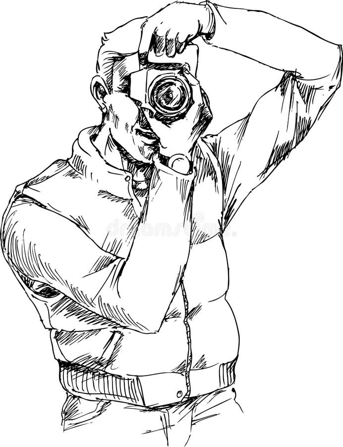 Профессия фотограф рисунок карандашом