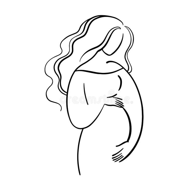 Beautiful Naked Pregnant Woman Stock Illustrations 137 Beautiful