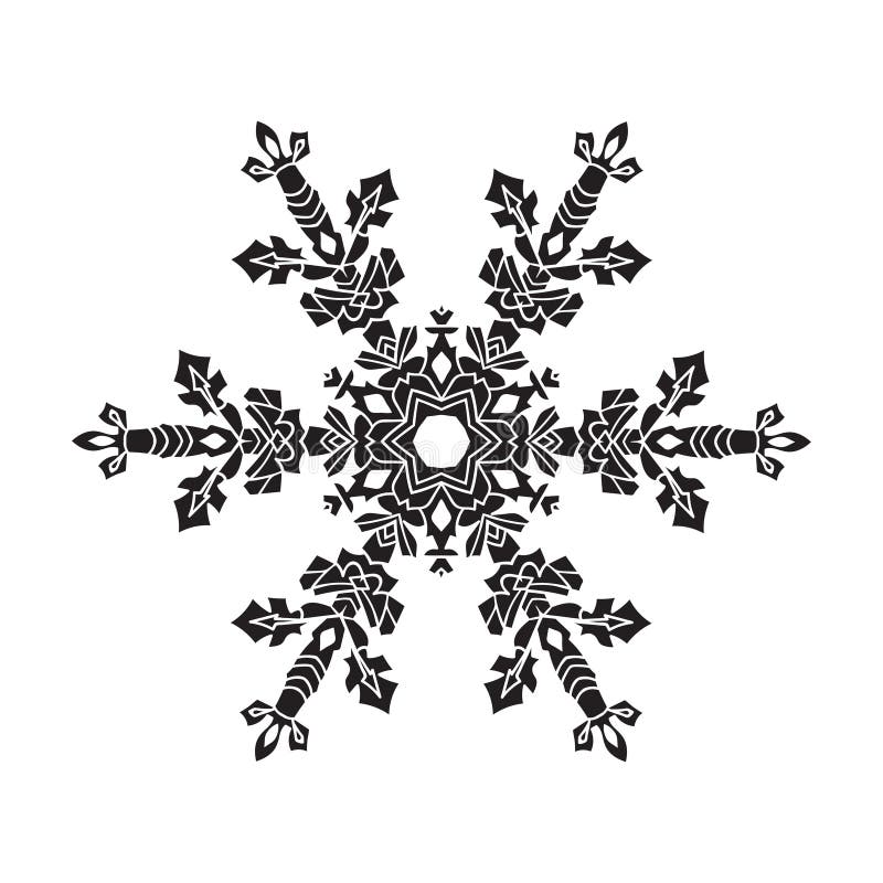 Snowflake Black And White Clip Art at  - vector clip art online,  royalty free & public domain