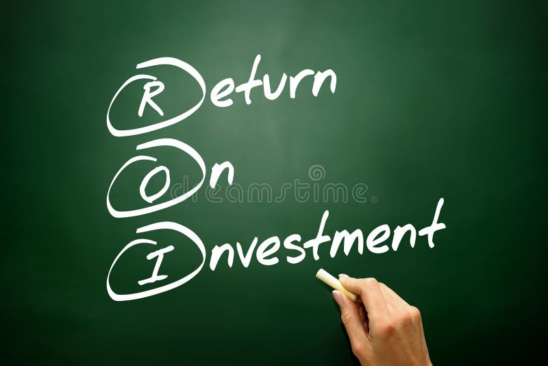 Hand drawn Return On Investment (ROI) concept, business strategy