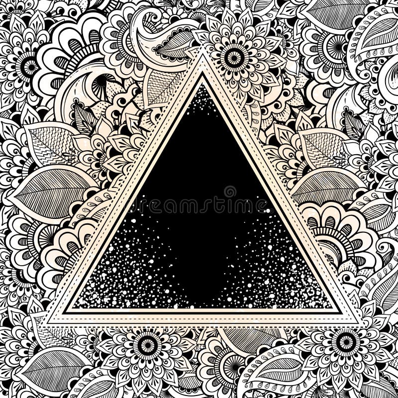 Hand drawn romatic tattoo style decorative composition. Boho style vector illustration. Zentangle meditation floral background.