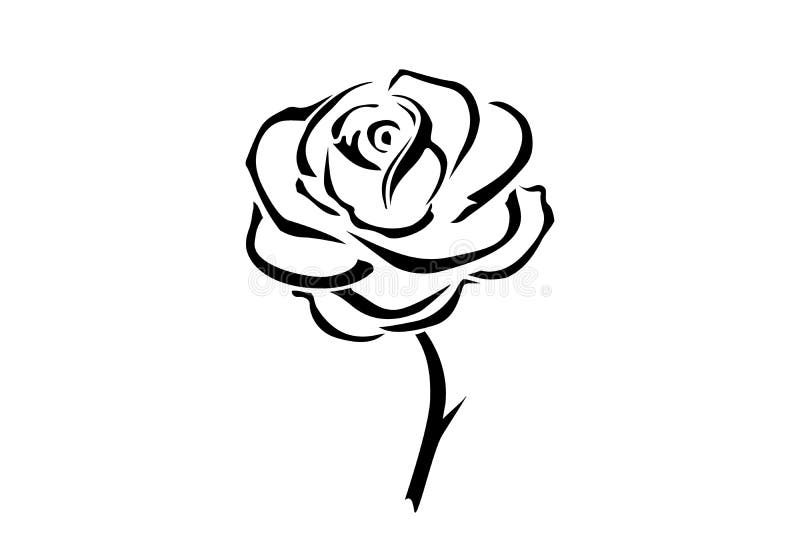 Rose Logo Outline Stock Illustrations – 11,080 Rose Logo Outline Stock ...