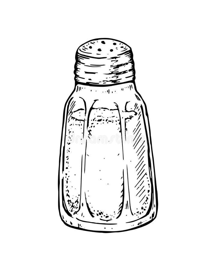 Hand Drawn Salt Pepper Shakers On Stock Vector (Royalty Free) 449924764