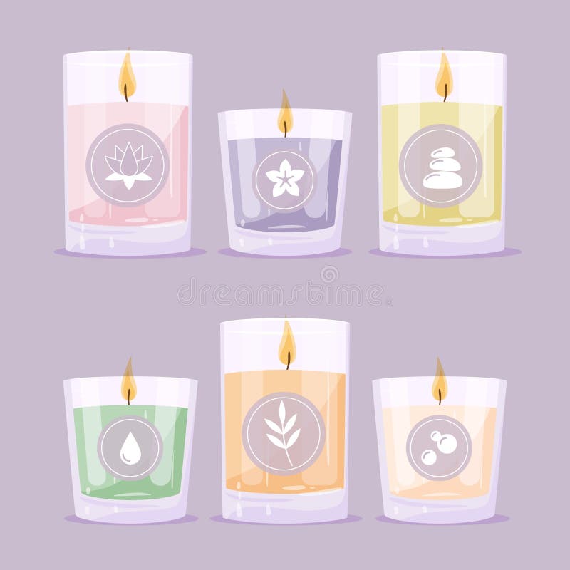 Scented candles stock vector. Illustration of candles 24187686