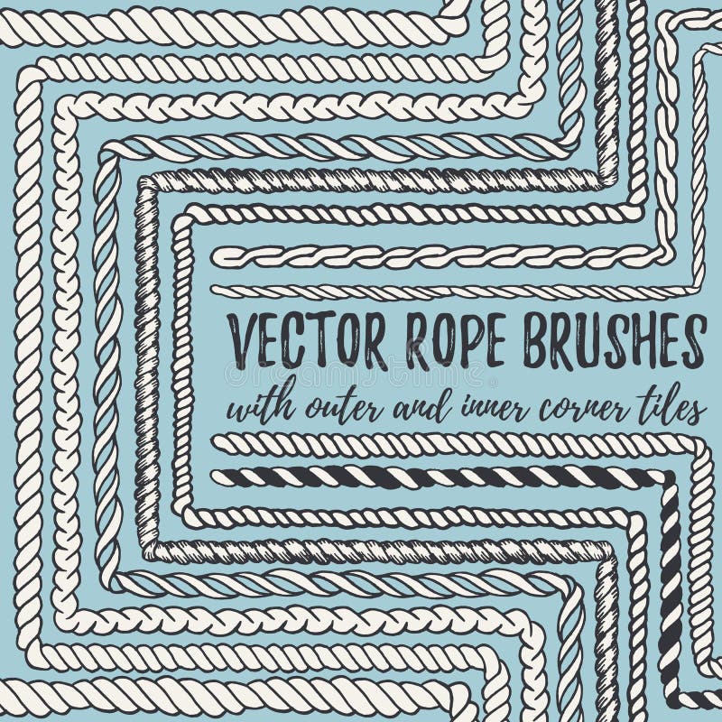 10 hand drawn seamless pattern Rope brushes stock illustration 10 hand drawn seamless pattern Rope brushes stock illustration