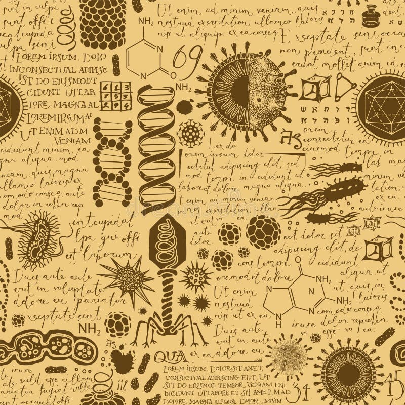 Hand Drawn Seamless Pattern on a Virus Theme Stock Vector - Illustration of abstract, medicine: 215484660 Hand Drawn Seamless Pattern on a Virus Theme Stock Vector - Illustration of abstract, medicine: 215484660