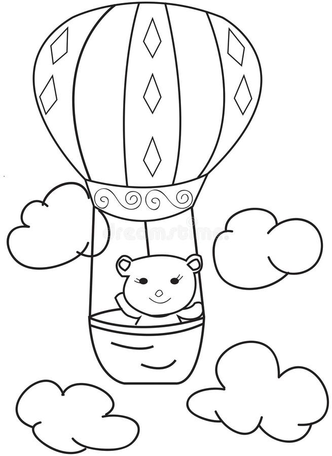 Download Hot Air Balloon Basket Coloring Pages