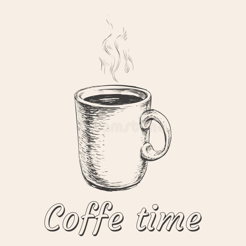 Hand Drawn Sketch Coffee Cup Vector Illustration vector illustration