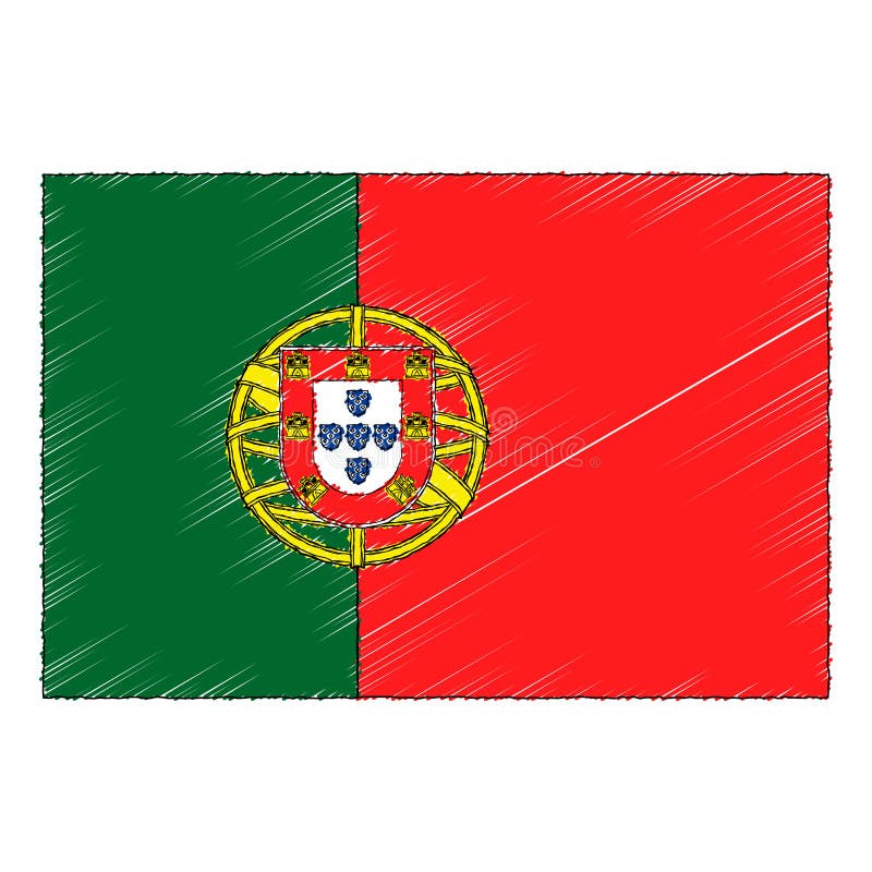 Portugal Sketch Flag Stock Illustrations 194 Portugal Sketch Flag