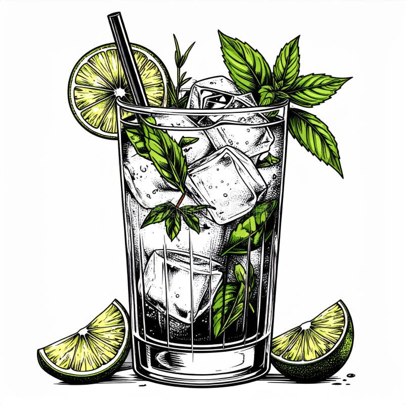 Mojito Sketch Stock Illustrations – 4,090 Mojito Sketch Stock