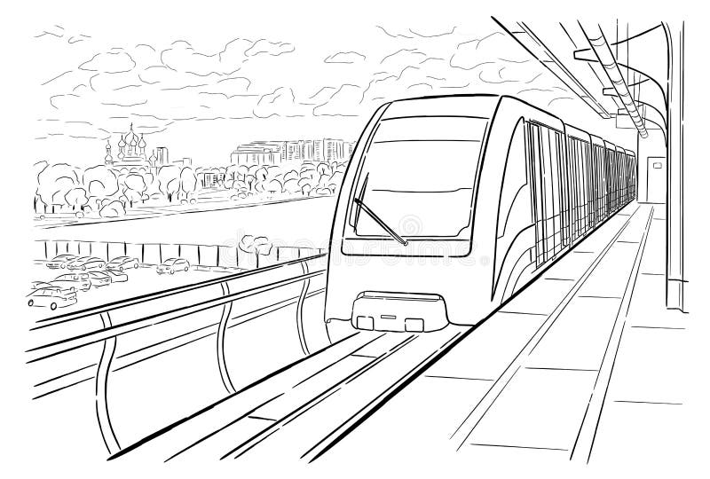 Premium Vector  Continuous one line drawing. modern high-speed passenger  commuter train. vector illustration