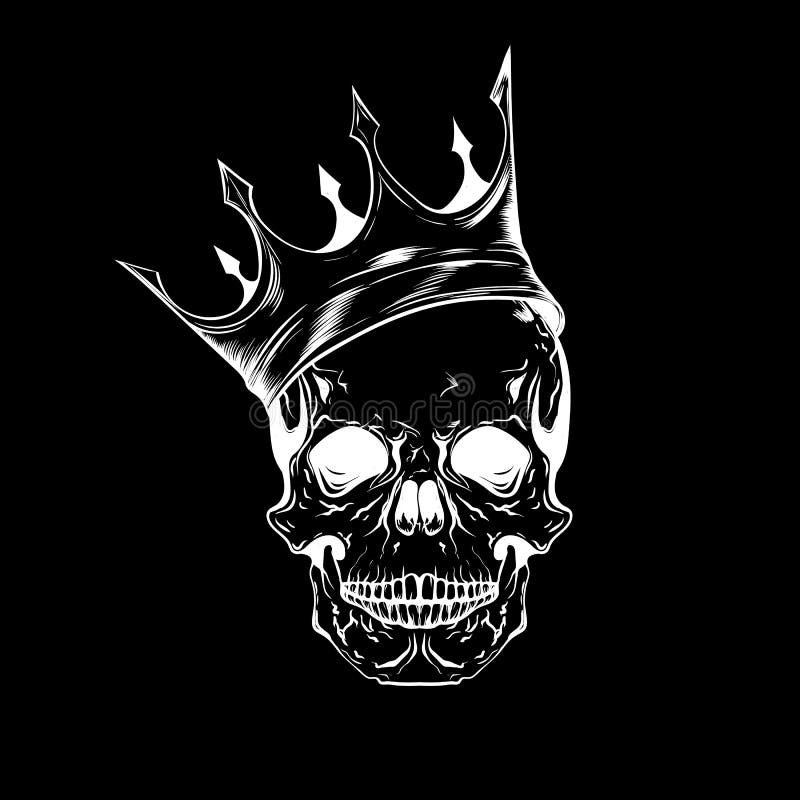 skull danger vector Tattoo Sketch Crown. Hand Scull Art With Drawn Line skull danger vector Tattoo Sketch Crown. Hand Scull Art With Drawn Line