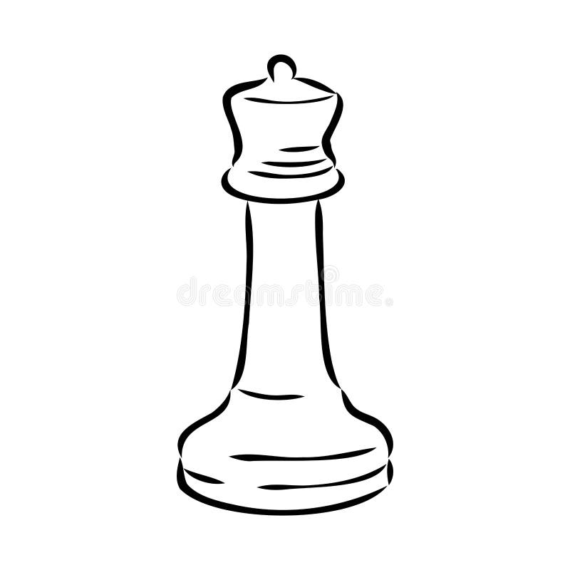 The king chess piece on a chess board. Hand drawn sketch Stock Vector Image  & Art - Alamy