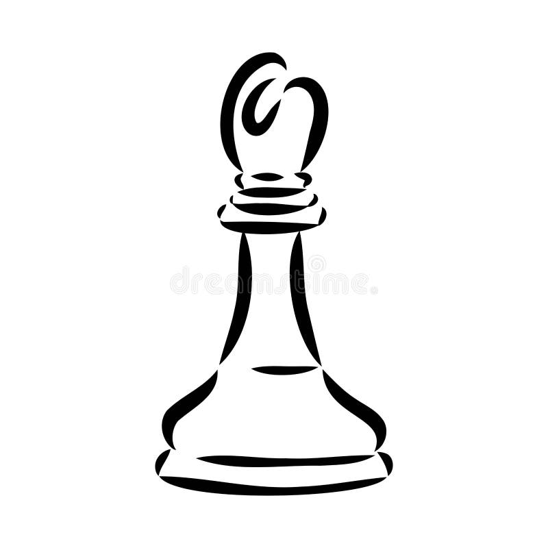 The king chess piece on a chess board. Hand drawn sketch Stock Vector Image  & Art - Alamy