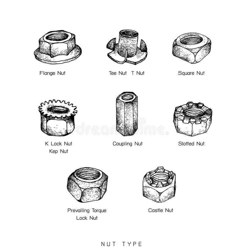 77 Creative Neat sketch slotted nut drawing For Learning