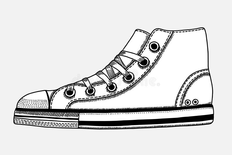 How to draw a Converse shoe | Step by step Drawing tutorials