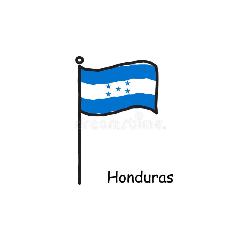 Honduras Flag Vector Round Icon Stock Vector - Illustration of figure ...