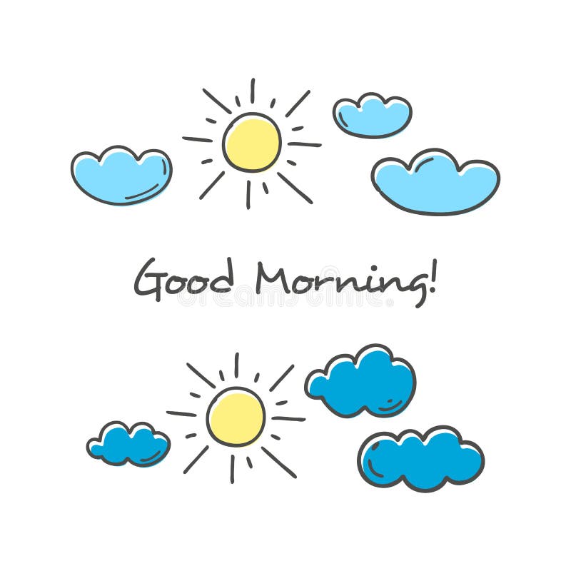 Morning Sun Graphic During Sunrise Clip Art Stock Illustration ...