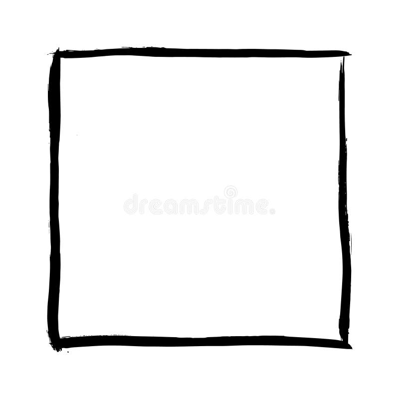 Hand drawn square frame stock illustration
