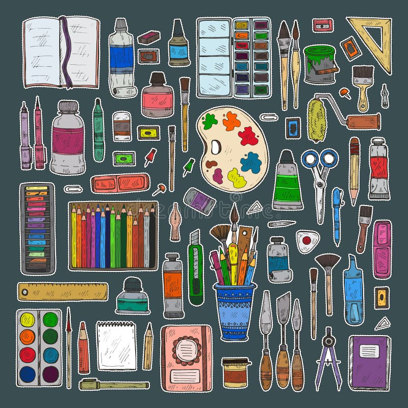 Artists Tools Sketch Stock Illustrations – 183 Artists Tools Sketch Stock  Illustrations, Vectors & Clipart - Dreamstime