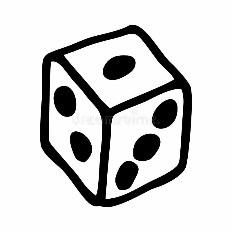 Single dice illustration