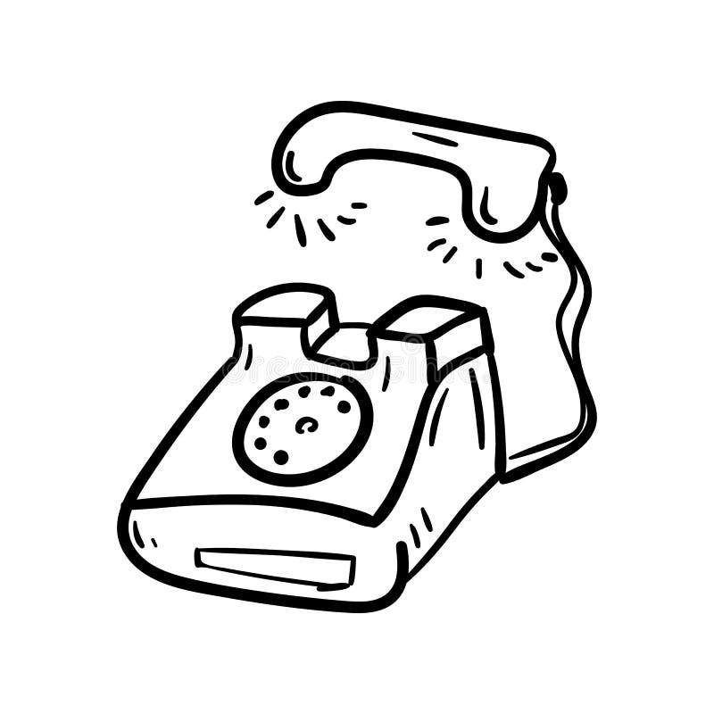Download Old Phone With Speech Bubble Stock Vector - Illustration ...