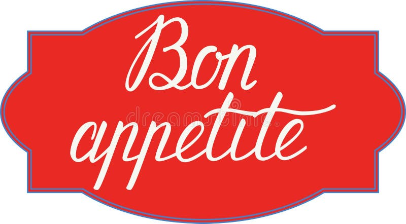 Bon Appetit Hand Lettering. Good Appetite. Handmade Calligraphy Stock ...